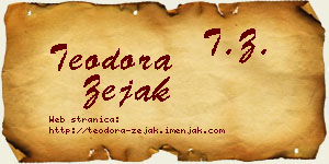 Teodora Zejak vizit kartica